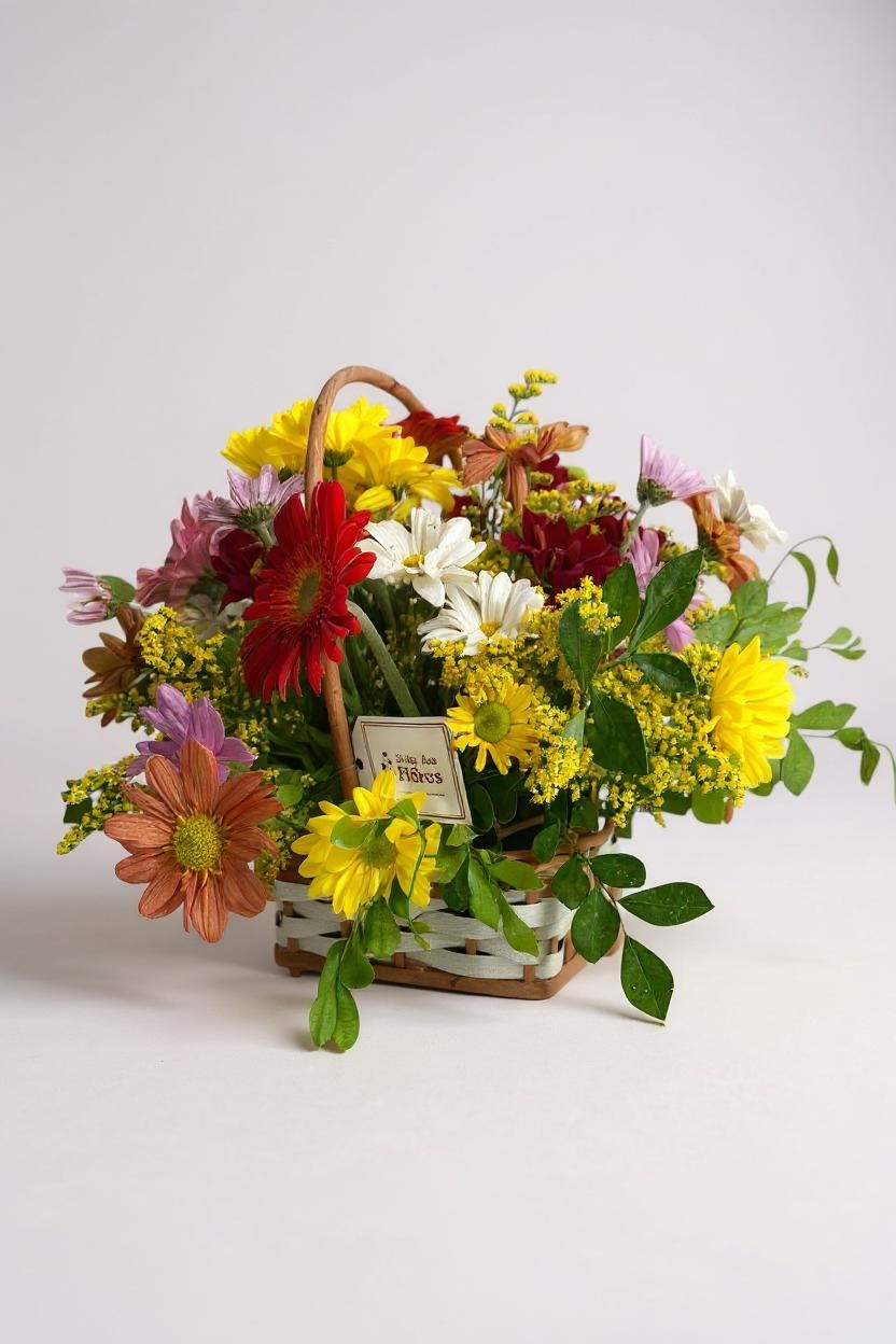 Cesta de Flores do Campo