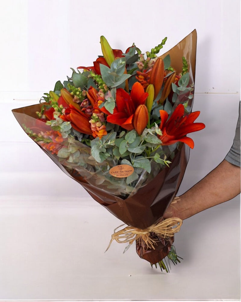 Buquê de Lírios Vermelhos