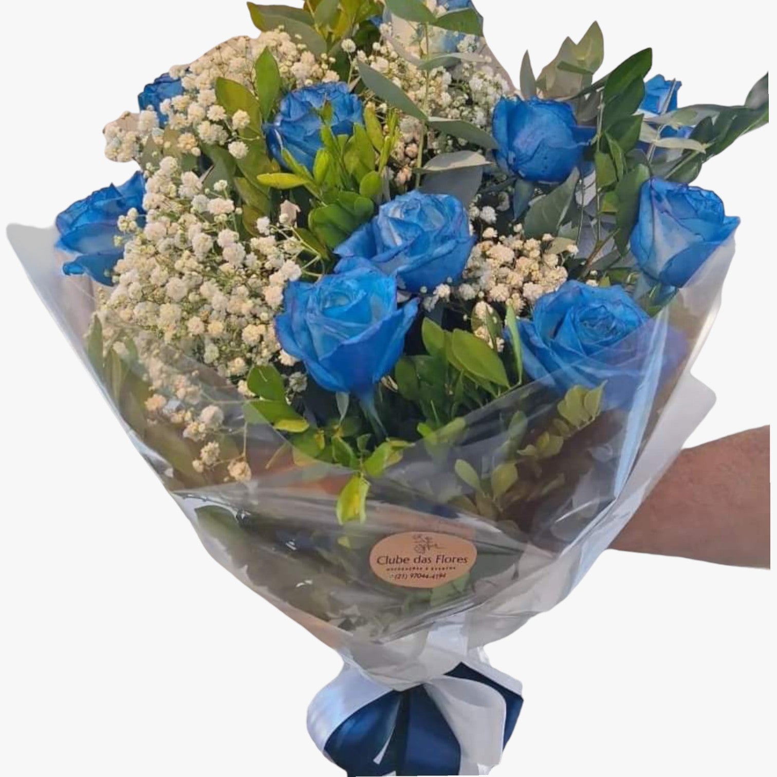 Bouquet Rosas Safira Clássico - clubedasfloresdecoracoes