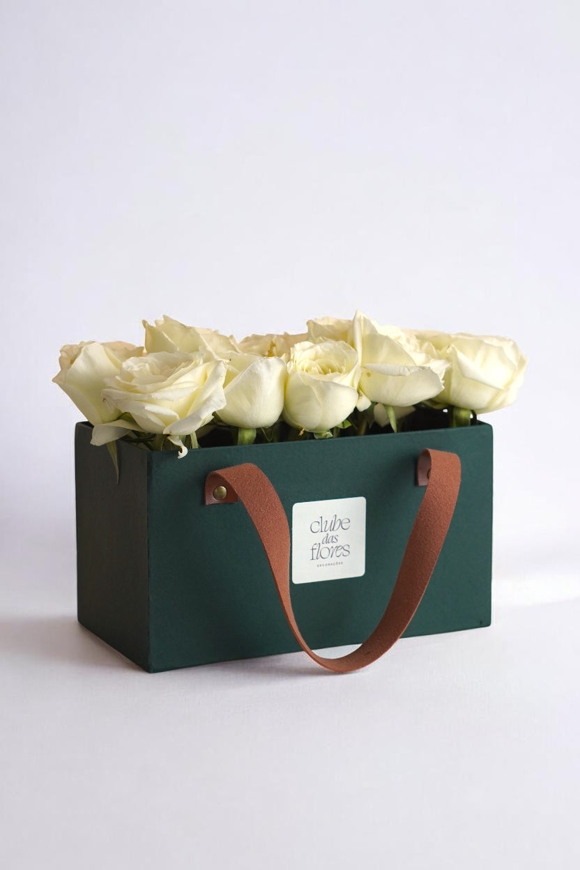 Bolsa Rouge Rosas Brancas