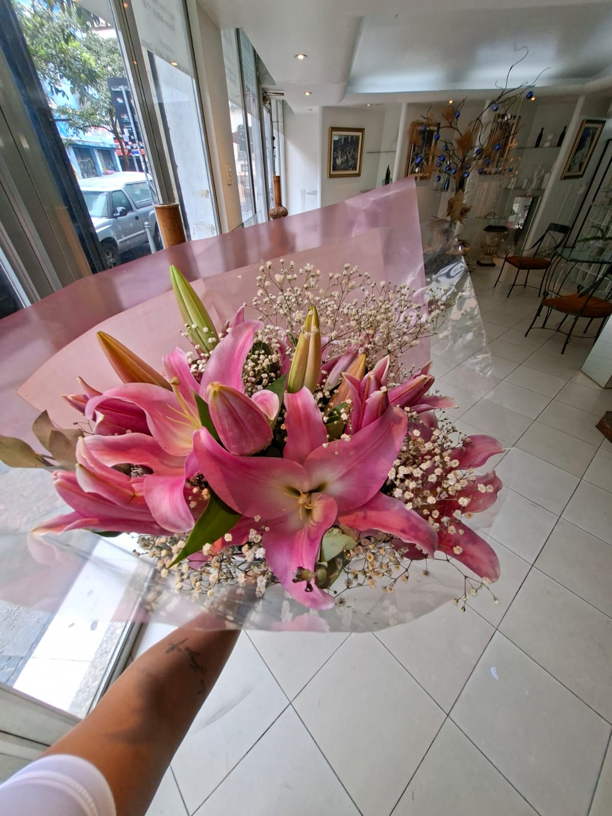 Buquê de Lírios Rosas