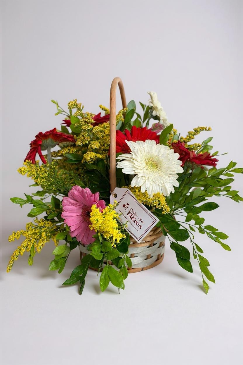 Cesta de Gérberas Coloridas