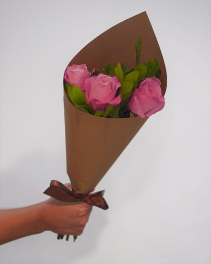 Cone de Rosas Cor de Rosa